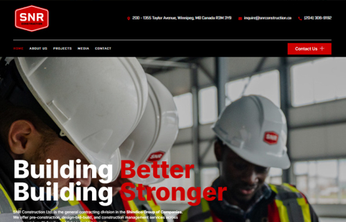 SNR Construction website