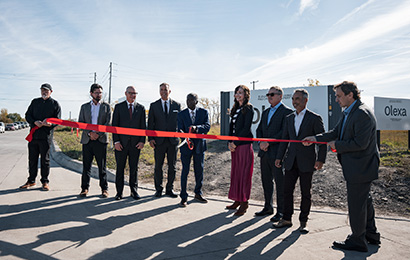 Ribbon cutting marks new roads, buildings start in Water Tower District
